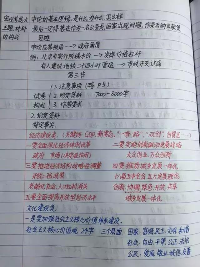 行測80分，申論70分，公考牛人筆記分享！