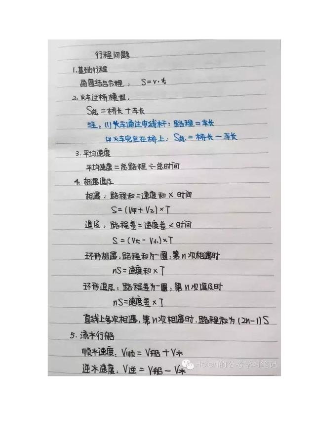 行測(cè)公式記不??？學(xué)霸幾張筆記就搞定了！