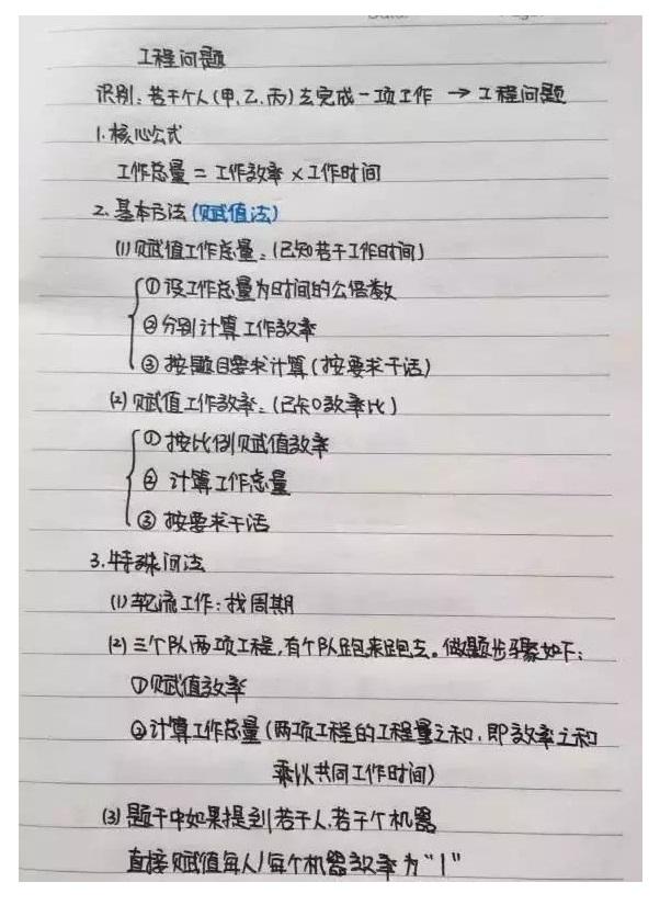 行測(cè)公式記不?。繉W(xué)霸幾張筆記就搞定了！