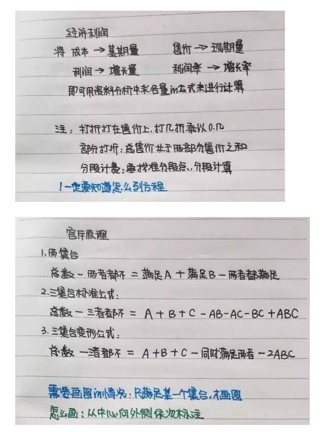行測(cè)公式記不??？學(xué)霸幾張筆記就搞定了！